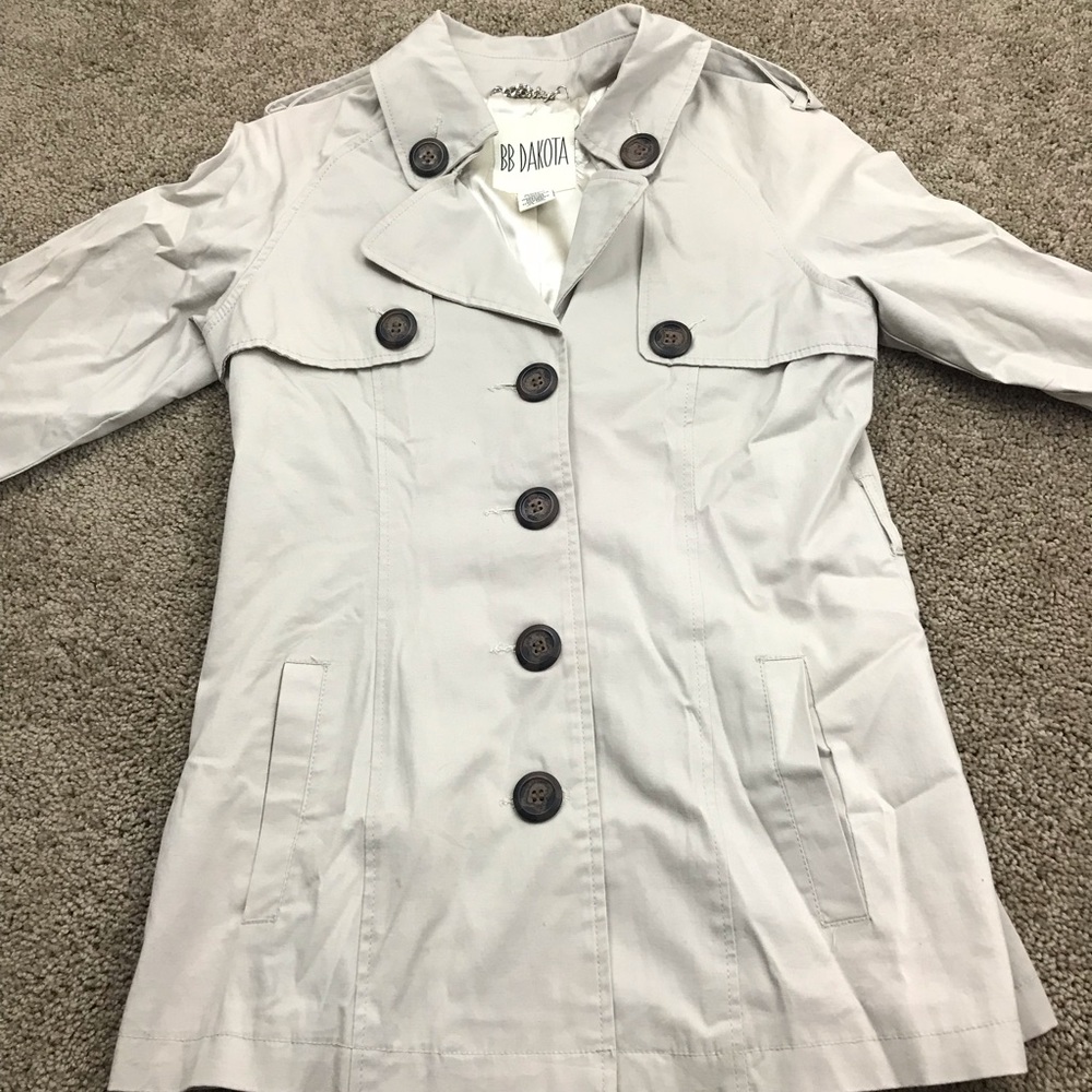 Vintage BB Dakota Trench Coat Gray Size medium